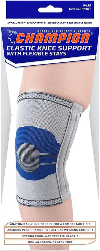 Champion Elastic Knee Support with Flexible Stays retail packaging