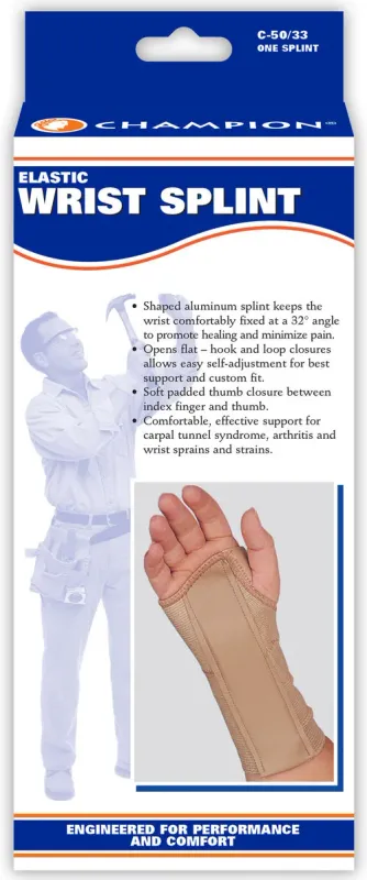 Champion Elastic Wrist Splint retail packaging