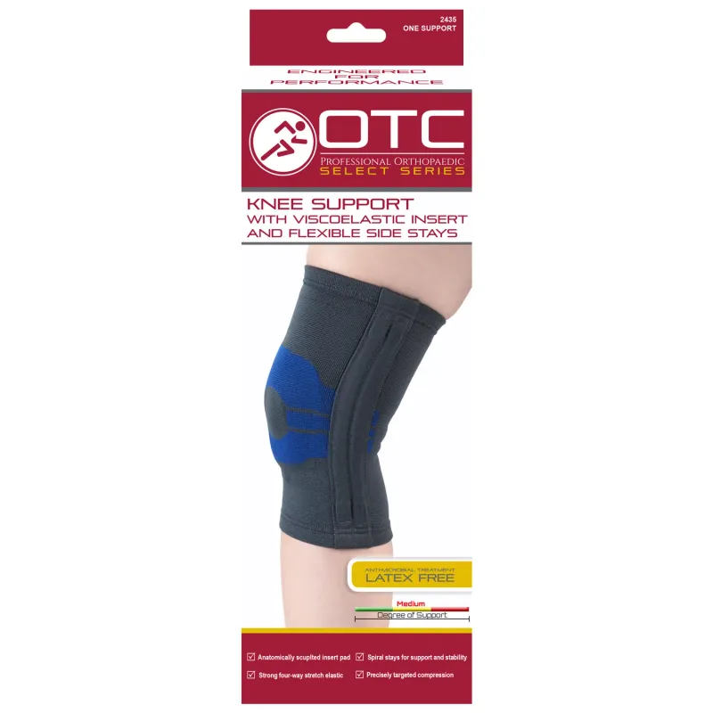 OTC Professional Orthopaedic Knee Support with Gel Insert retail packaging