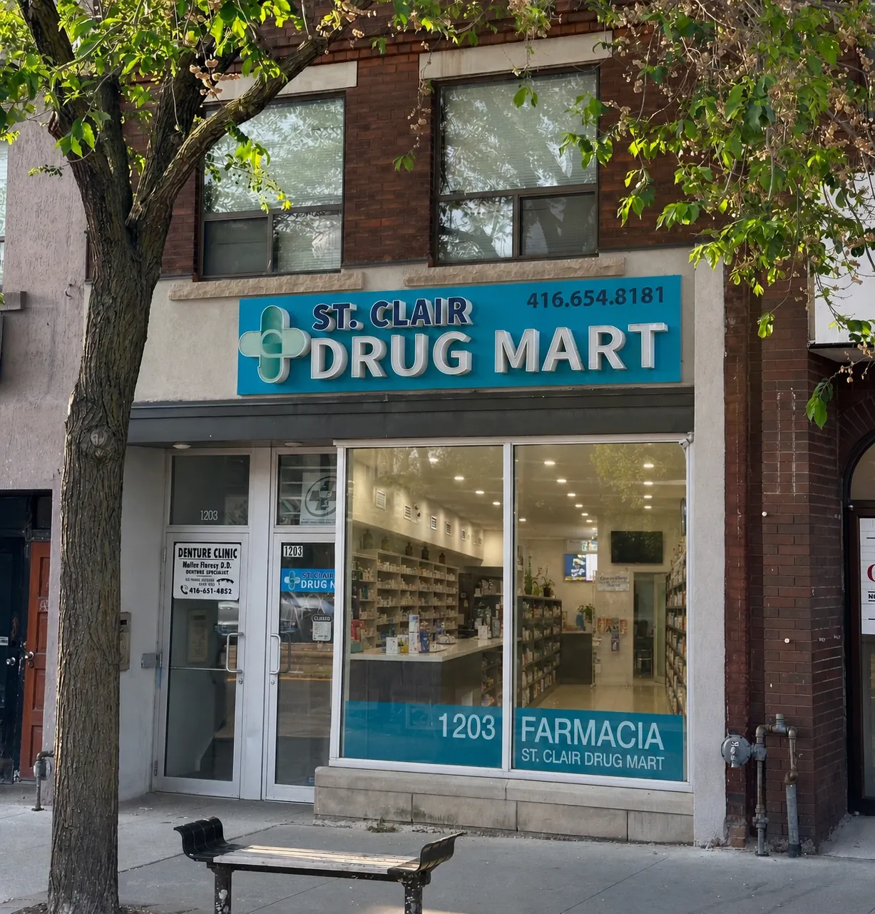St. Clair Drug Mart storefront at 1203 St. Clair Ave W, Toronto