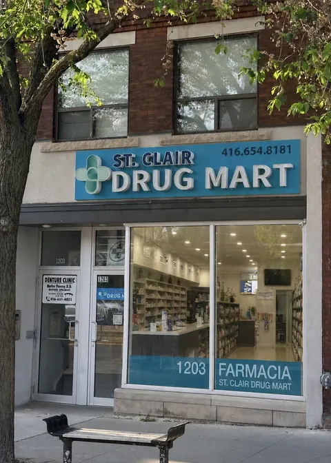 St. Clair Drug Mart Pharmacy storefront at 1203 St. Clair Avenue West